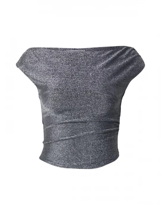 Foto van product ABOUT YOU Shirt 'Nova' zwart / zilver