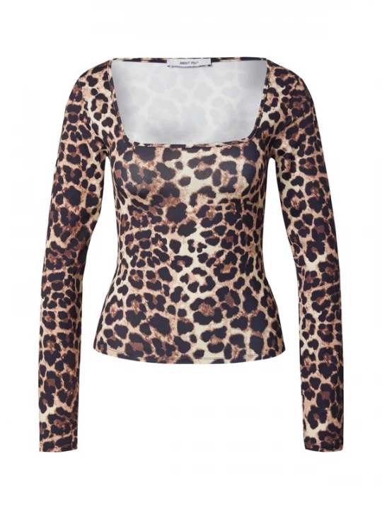 Foto van product ABOUT YOU Shirt 'Penny' beige / bruin / zwart