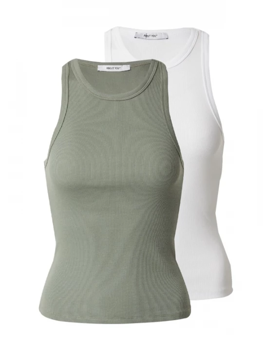 Foto van product ABOUT YOU Top 'Anian' mintgroen / wit