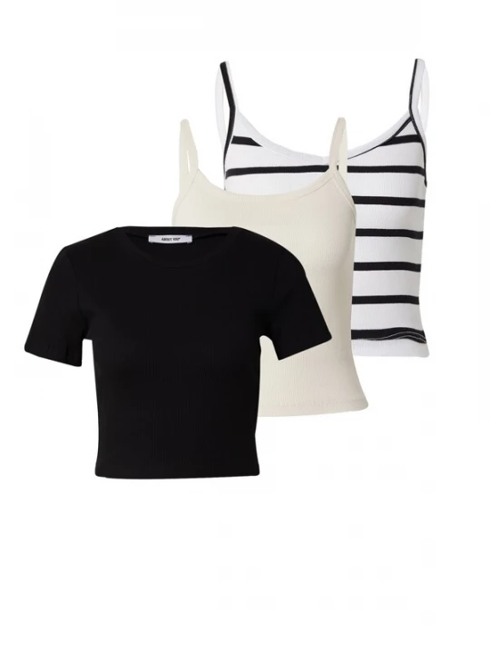 Foto van product ABOUT YOU Top 'Aylin' beige / zwart / wit