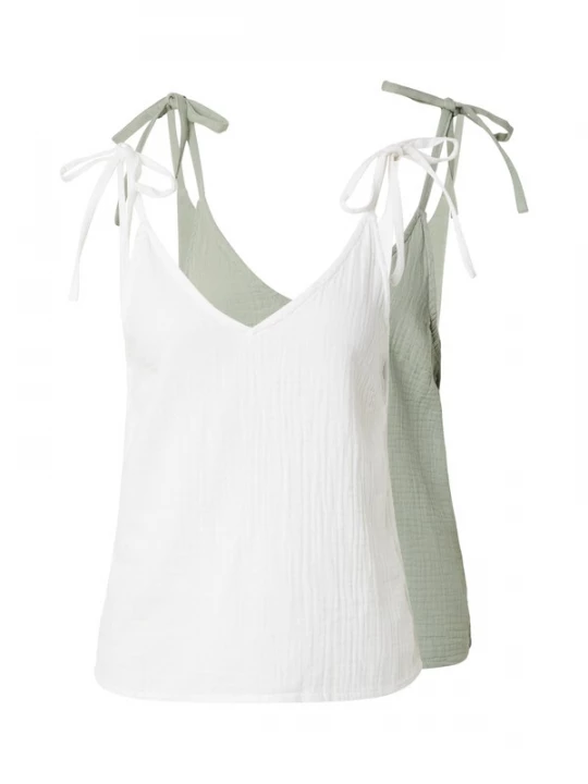 Foto van product ABOUT YOU Top 'Danika' pastelgroen / wit
