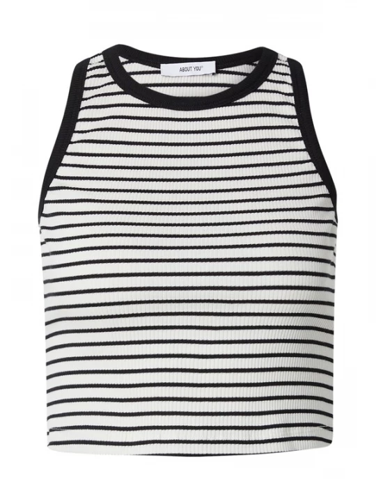 Foto van product ABOUT YOU Top 'Denise' zwart / offwhite