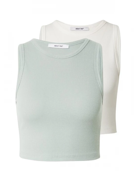 Foto van product ABOUT YOU Top 'Dita' groen / wit