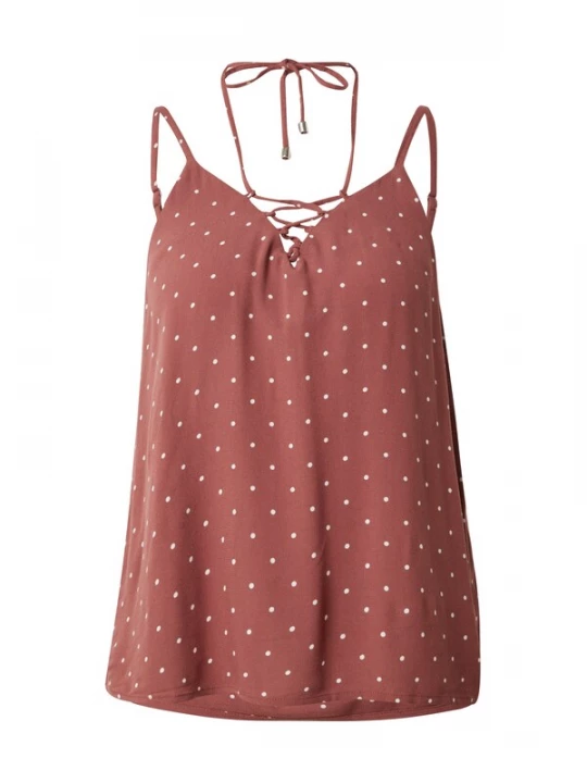 Foto van product ABOUT YOU Top 'Elna' roestbruin / wit