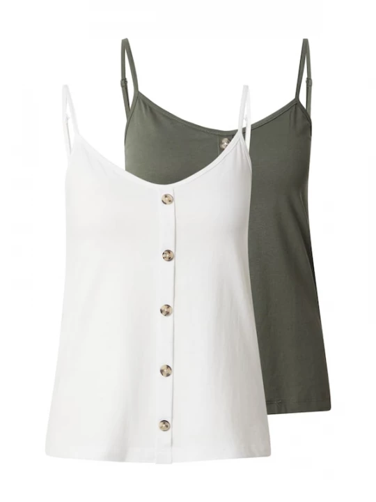 Foto van product ABOUT YOU Top 'Jascha' kaki / wit