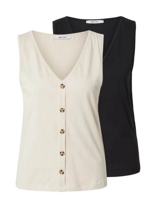 Foto van product ABOUT YOU Top 'Jasmin' crème / zwart