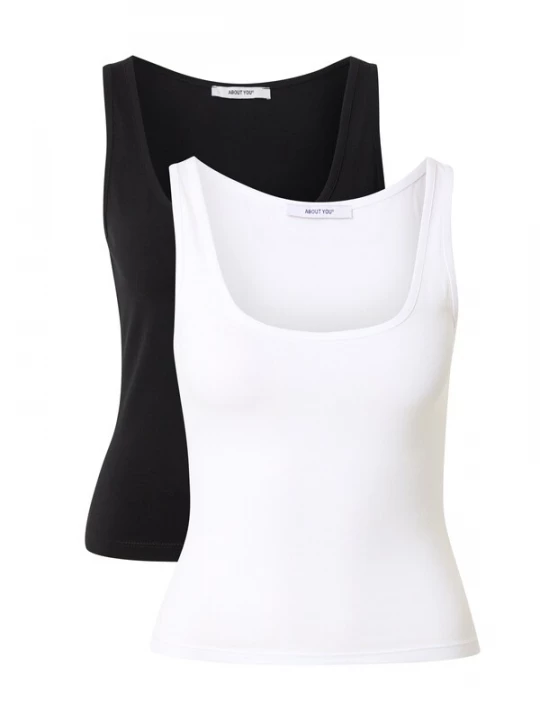 Foto van product ABOUT YOU Top 'Pia' zwart / wit