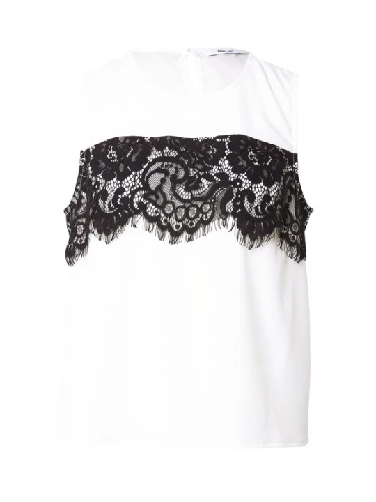 Foto van product ABOUT YOU Top 'Poppy' zwart / wit