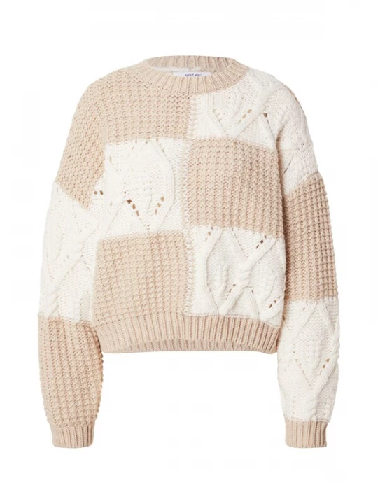 Foto van product ABOUT YOU Trui 'Sarina' beige / wit