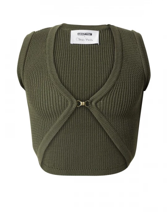 Foto van product ABOUT YOU x Chiara Biasi Gebreide top 'Leona' donkergroen