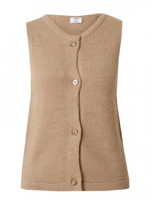 Foto van product ABOUT YOU x Emili Sindlev Gebreide bodywarmer 'Juli' lichtbruin