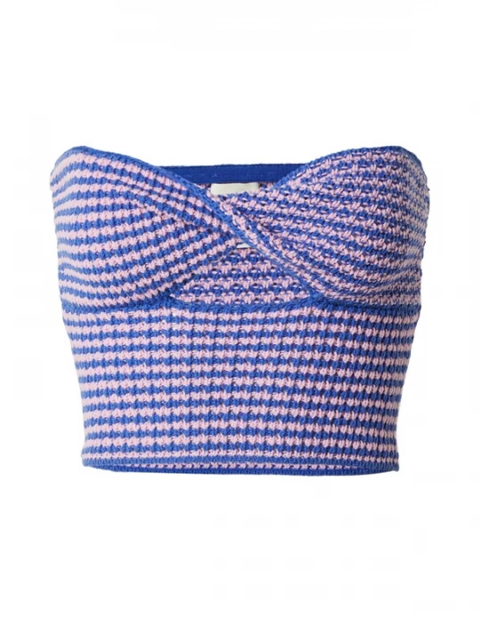 Foto van product ABOUT YOU x Laura Giurcanu Gebreide top 'Linda' blauw / pink