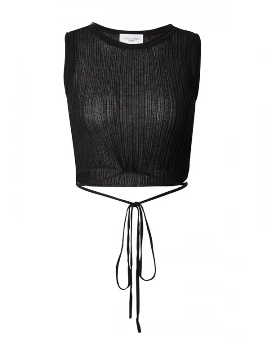 Foto van product ABOUT YOU x Toni Garrn Gebreide top 'Salma' zwart