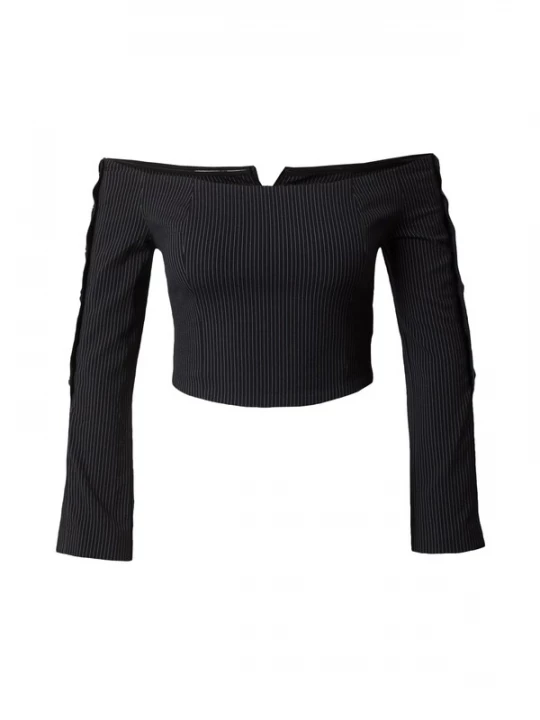 Foto van product ABOUT YOU x Toni Garrn Top 'Camilla' grijs / zwart