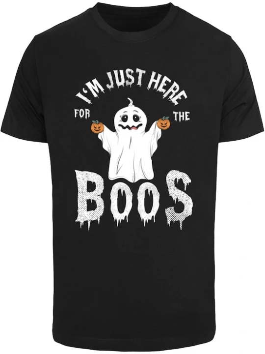 Foto van product ABSOLUTE CULT Shirt 'Halloween - Boos' oranje / zwart / wit