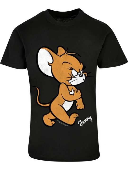 Foto van product ABSOLUTE CULT Shirt 'Tom & Jerry Angry Mouse' cognac / zwart / wit
