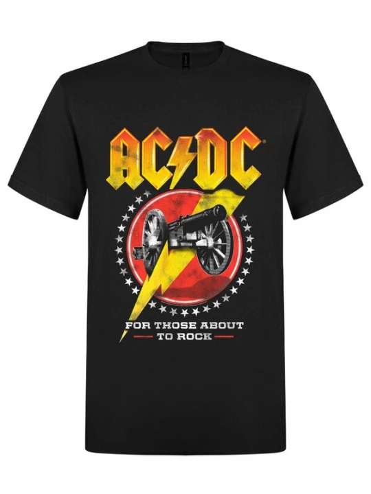 Foto van product AC / DC Shirt 'AC / DC For those about to rock new T-Shirt' zwart AC/DC