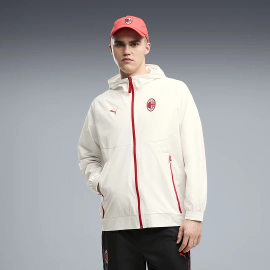 Foto van product AC Milan PUMATECH relaxt jack met volledige rits voor Heren, Grijs