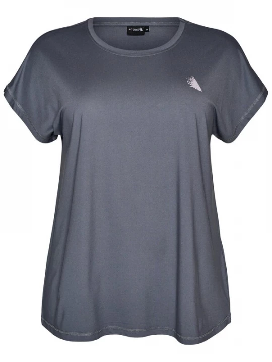 Foto van product Active by Zizzi Functioneel shirt 'Abasic' grafiet / lichtgrijs