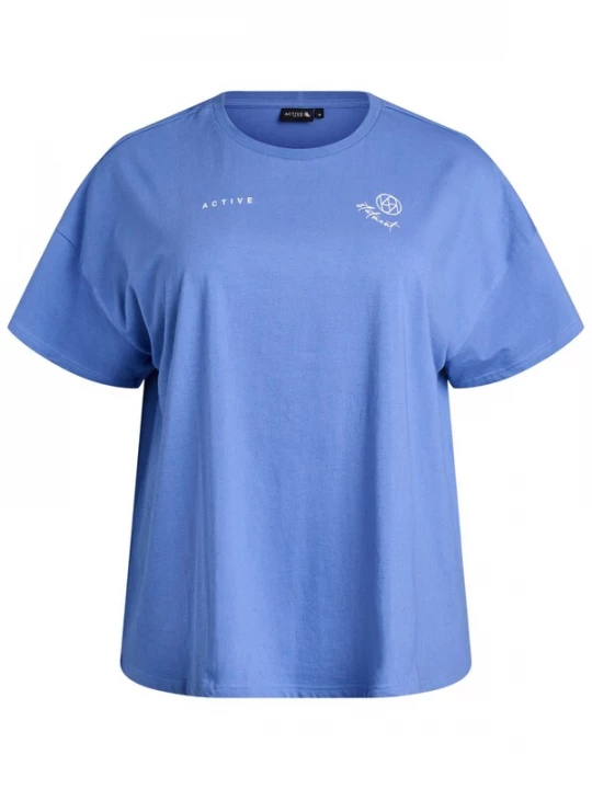 Foto van product Active by Zizzi Functioneel shirt 'Acenja' royal blue / koningsblauw / wit
