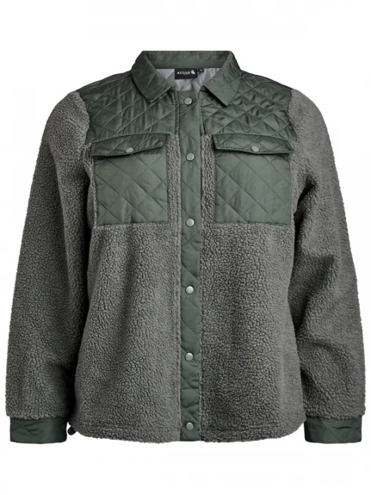 Foto van product Active by Zizzi Functionele fleece jas 'AOPHELIA' olijfgroen / jade groen