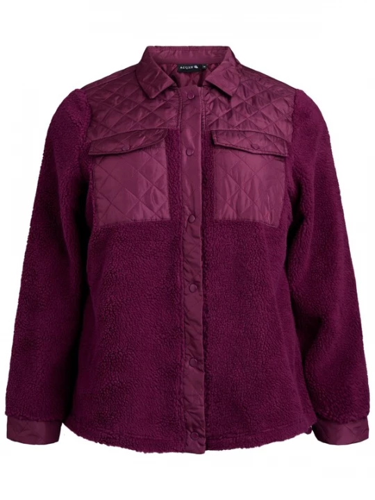 Foto van product Active by Zizzi Functionele fleece jas 'AOPHELIA' wijnrood