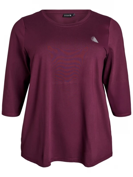 Foto van product Active by Zizzi Shirt 'ABASIC ONE' wijnrood