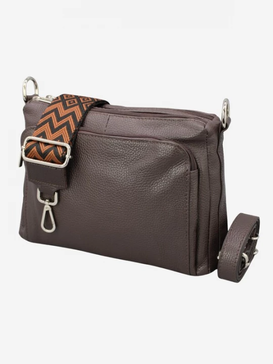 Foto van product Adel Bags Schoudertas 'Becky' donkerbruin