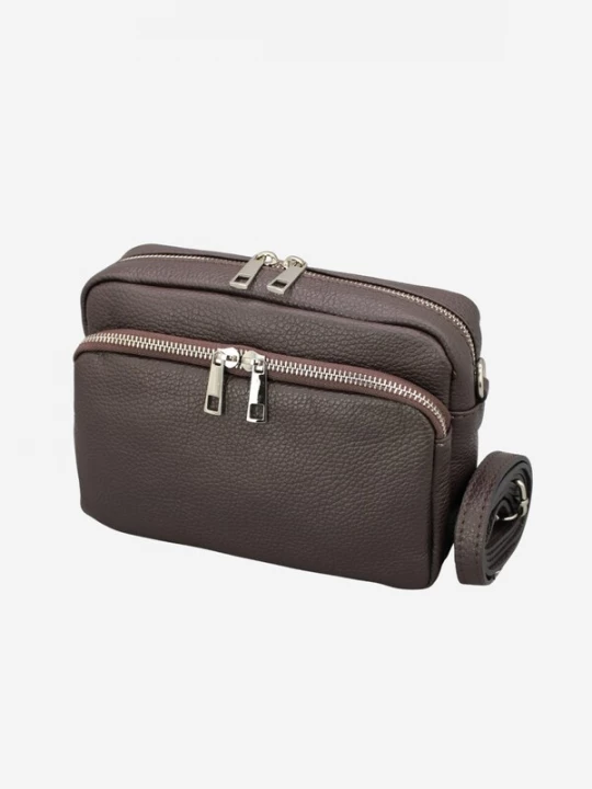 Foto van product Adel Bags Schoudertas 'Bella' donkerbruin