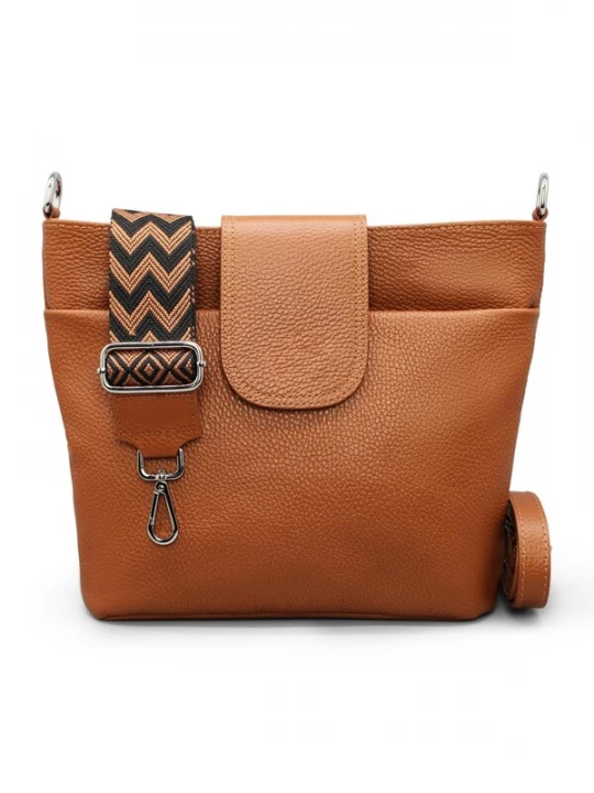 Foto van product Adel Bags Schoudertas 'Sara' cognac