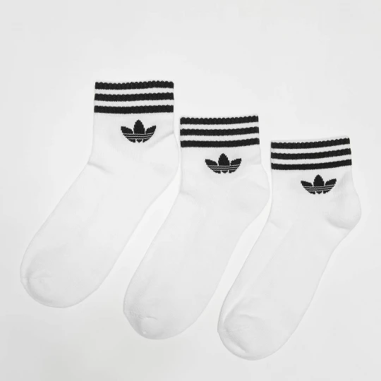 Foto van product adicolor Trefoil Ankle Sokken (3 Pack) adidas Originals wit