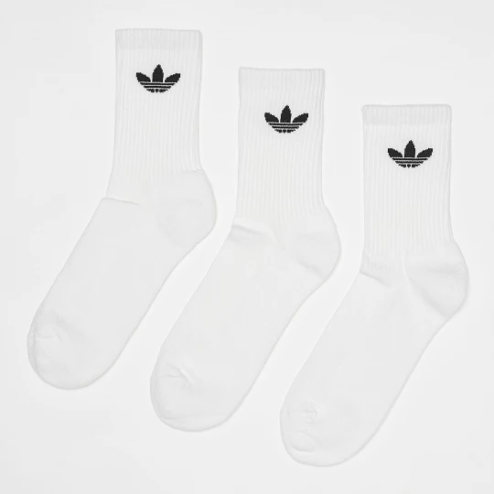 Foto van product adicolor Trefoil Crew Socks (3 Pack) adidas Originals wit