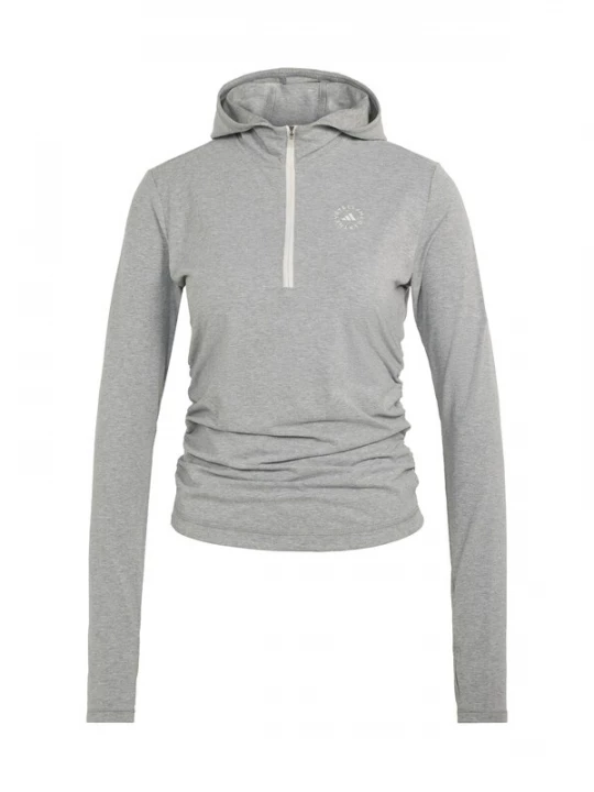 Foto van product ADIDAS BY STELLA MCCARTNEY Functioneel shirt 'STD' grijs gemêleerd / wit