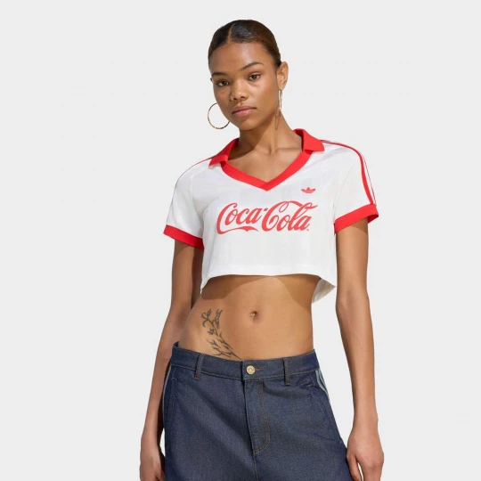 Foto van product Adidas Coca-Cola Cropped Jersey adidas Originals wit