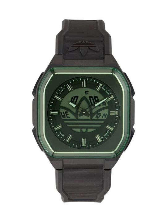 Foto van product ADIDAS ORIGINALS Analoog horloge 'City Tech Six' donkergroen / zwart