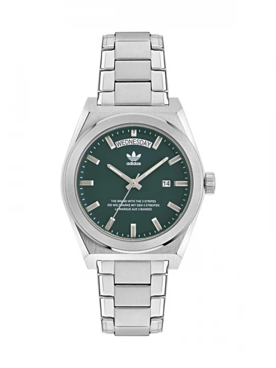Foto van product ADIDAS ORIGINALS Analoog horloge 'CODE FIVE' groen / zilver
