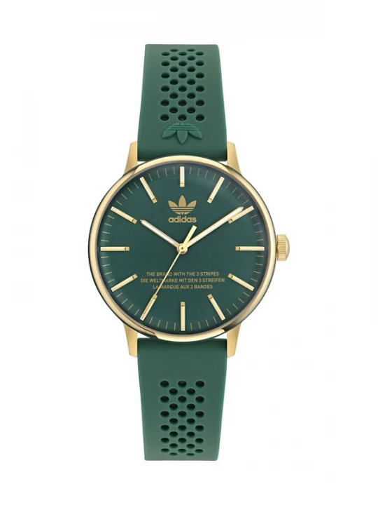 Foto van product ADIDAS ORIGINALS Analoog horloge 'Code One' goud / groen / wit