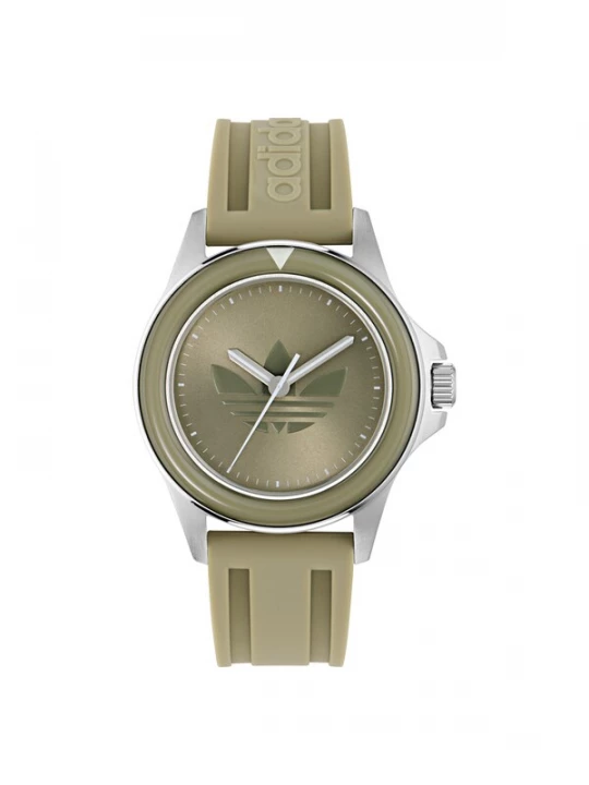 Foto van product ADIDAS ORIGINALS Analoog horloge 'EXPRESSION ONE' kaki / olijfgroen / zilver