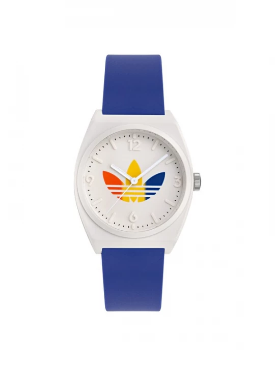 Foto van product ADIDAS ORIGINALS Analoog horloge 'Project Two Grfx' donkerblauw / oranje / rood / wit