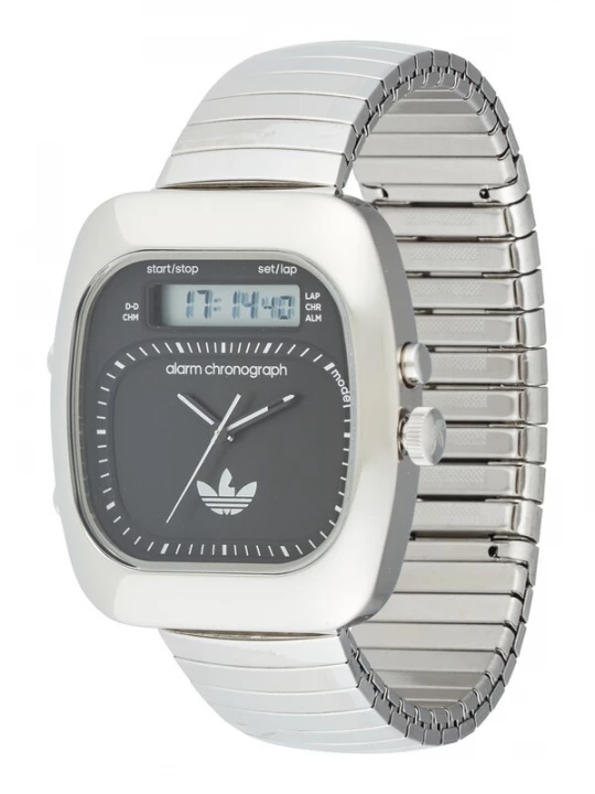 Foto van product ADIDAS ORIGINALS Analoog horloge 'Retro Wave Three' antraciet / zilver