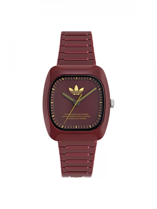 Foto van product ADIDAS ORIGINALS Analoog horloge 'RETRO WAVE TWO' goud / donkerrood