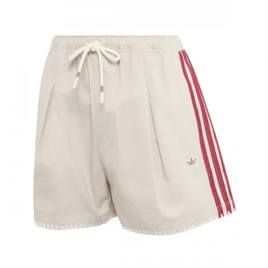 Foto van product ADIDAS ORIGINALS Bandplooibroek 'Resort' taupe / donkerrood