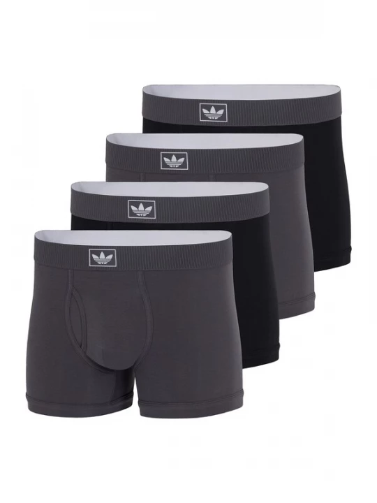 Foto van product ADIDAS ORIGINALS Boxershorts ' Comfort Cotton Rib ' donkergrijs / zwart