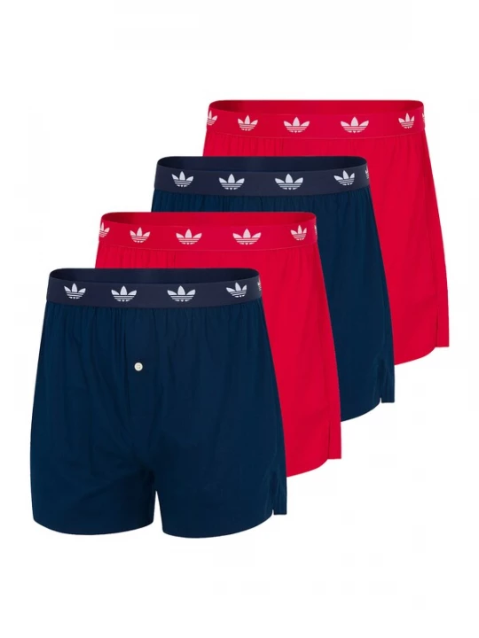 Foto van product ADIDAS ORIGINALS Boxershorts ' Comfort Cotton Woven ' donkerblauw / rood