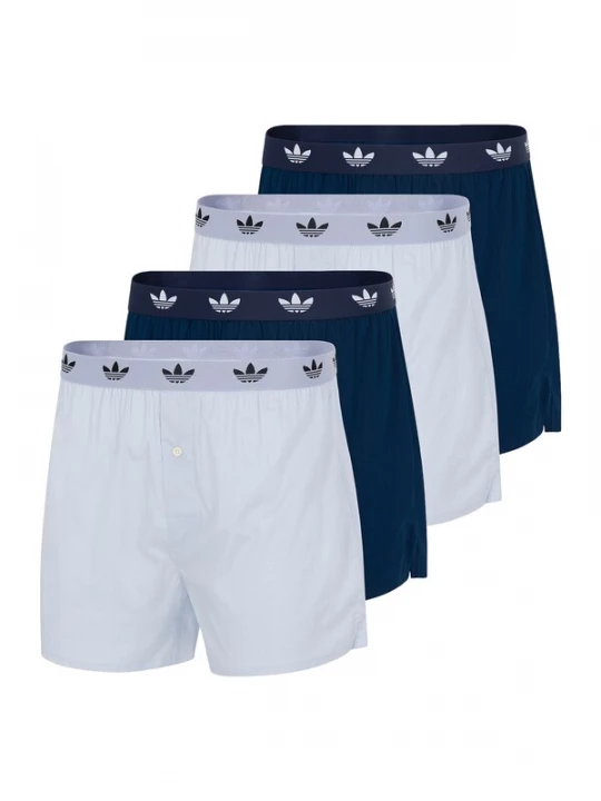 Foto van product ADIDAS ORIGINALS Boxershorts ' Comfort Cotton Woven ' donkerblauw / wit