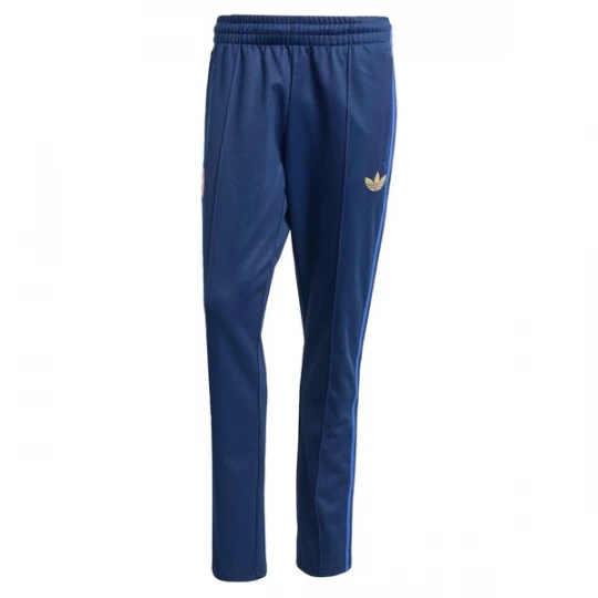 Foto van product ADIDAS ORIGINALS Broek 'Olympique Lyon Anniversary' enziaan / donkerblauw / pasteelgeel