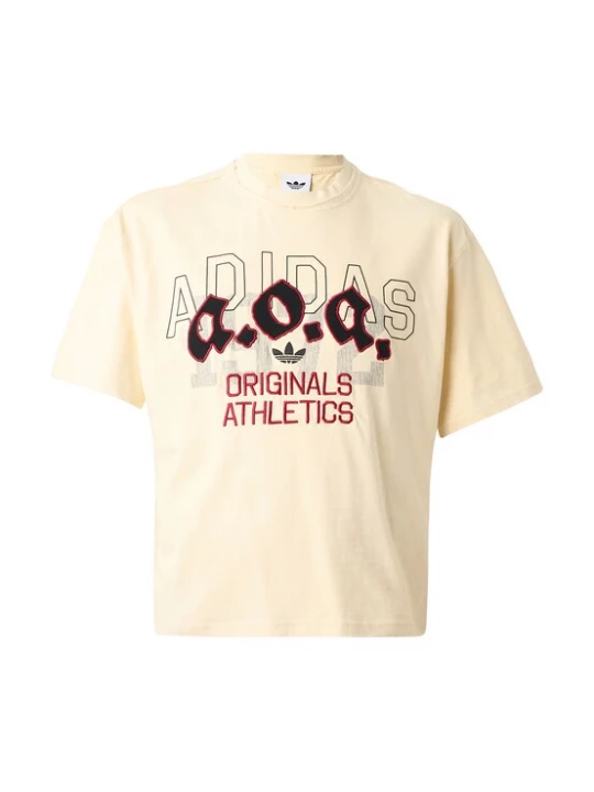 Foto van product ADIDAS ORIGINALS Shirt 'AOA' lichtbeige / rood / zwart