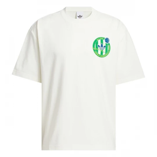 Foto van product ADIDAS ORIGINALS Shirt 'Basketball' blauw / geel / lichtgroen / wit