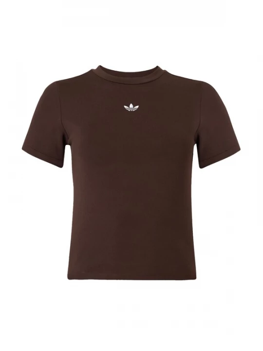 Foto van product ADIDAS ORIGINALS Shirt 'ESS' chocoladebruin / wit