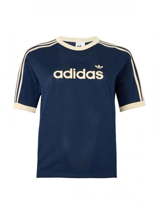 Foto van product ADIDAS ORIGINALS Shirt 'Linear' lichtbeige / donkerblauw